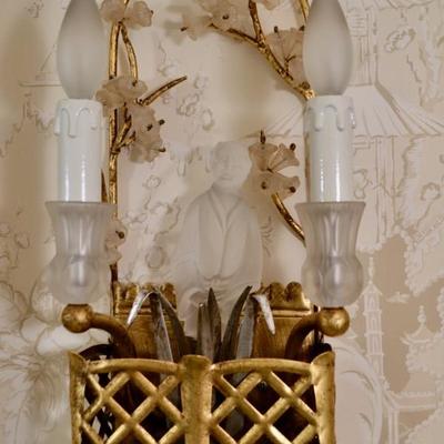 Sherle Wagner Chinoiserie sconces