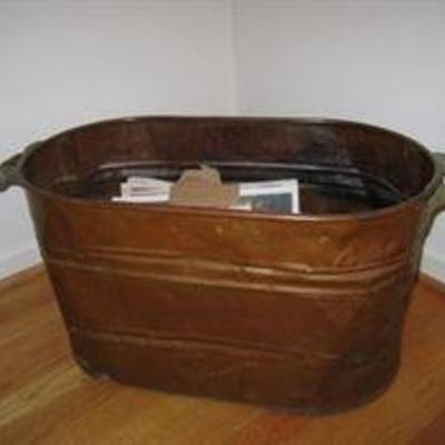 Large copper bucket