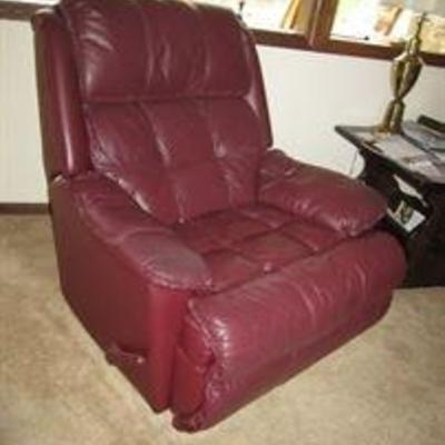 Leather recliner 