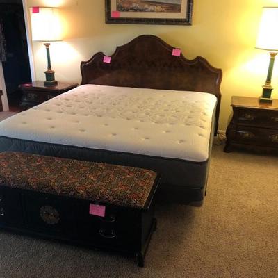 Henredon King Bedroom suite and memory foam mattress