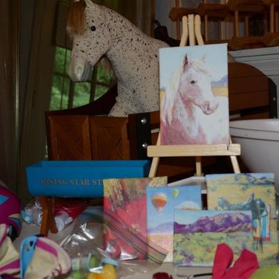 American Girl Horse and accessories for stable.