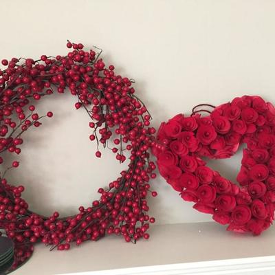 Red wreaths.