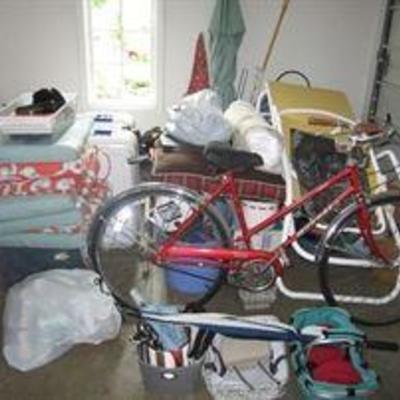 garage items and bike