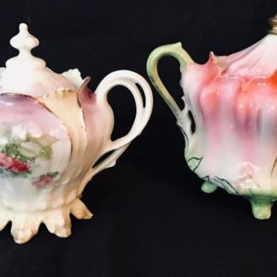 [right] RS Germany Porcelain (1910-1942) @ $26 [left] Sugar bowl with handles @ $18.