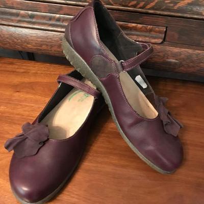 NAOT dress shoes. Made in Israel. Like new. Burgundy color. Size 9.5 women. Includes box. $90