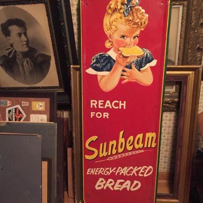Vintage Sunbeam Bread Enameled sign