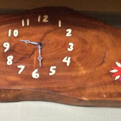 HWS095 Beautiful Handcrafted Wood Wall Clock