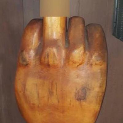 HWS001 Large Unusual Solid Wood Finger Decor