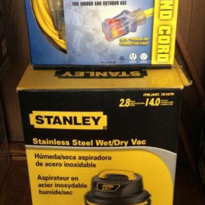 HWS087 Stanley Wet/Dry Vac & Extension Cord