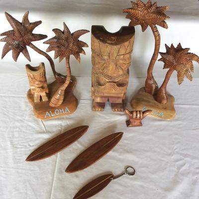 HWS050 Carved Wooden Hawaiian Decorative Collectibles