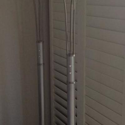 WWL003 Metal and Glass Standing Lamp Pair