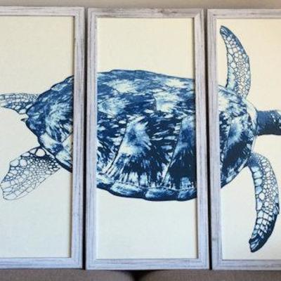 WWL007 Three Piece Art - The Blue Honu