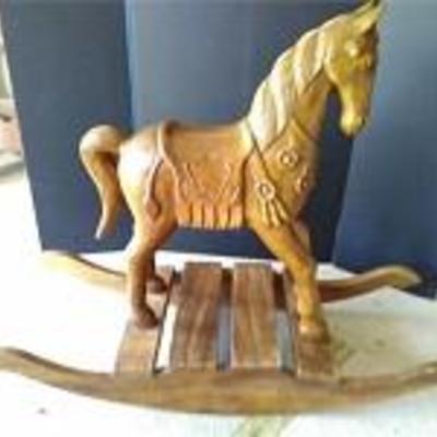 Solid Wood Rocking Horse
