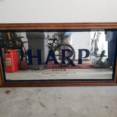 Harp Lager Huge Bar Mirror 65x34