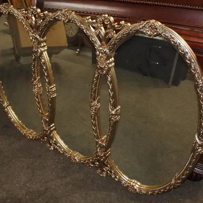 Tri-Oval Gilded Mirror