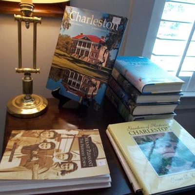 Elegant library of leather bound books; many antiques; volumes in French and German