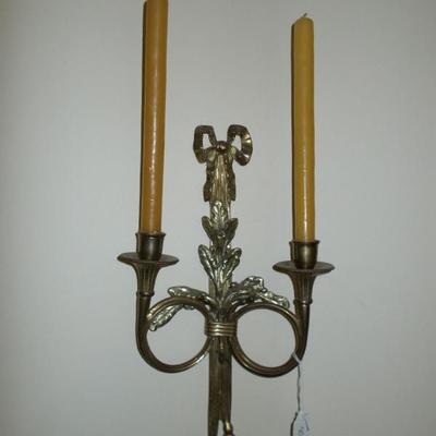Brass candle sconce $65