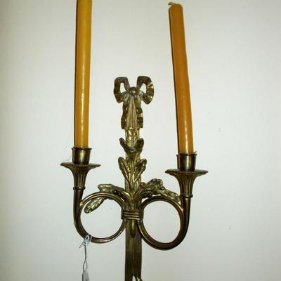 Brass candle sconce $65