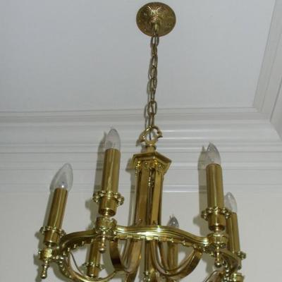 Brass chandelier $295