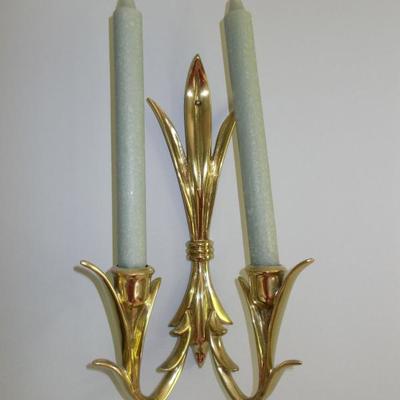 Brass candle sconce $65