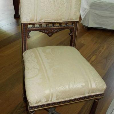 Hand carved parlor chair $120
14 1/2 X 15 1/2 X 35"