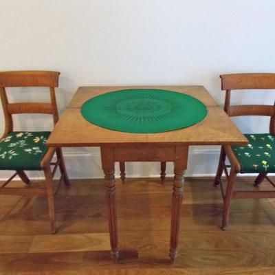 Federalist maple game table
32 X 32 X 29" $1,995
Reed & Mullin appraisal value $4,200
