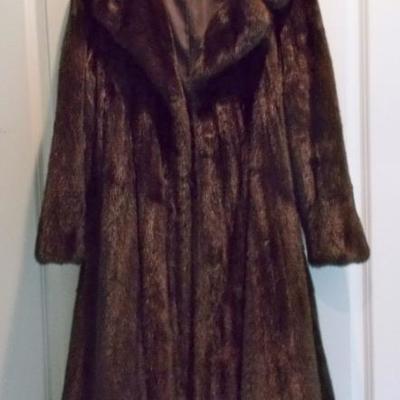 Black full length mink coat $495