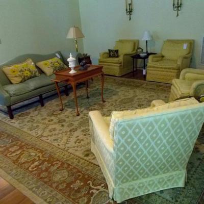 Sheraton style camel back sofa with down cushion $595
80 X 28 X 34