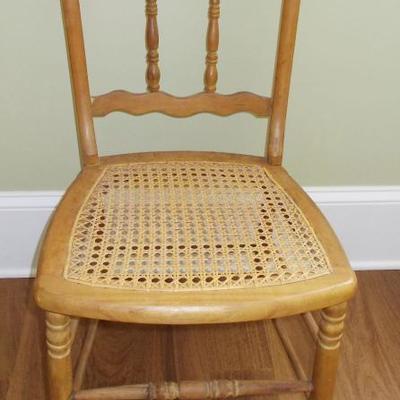 Side chair with cane seat $49