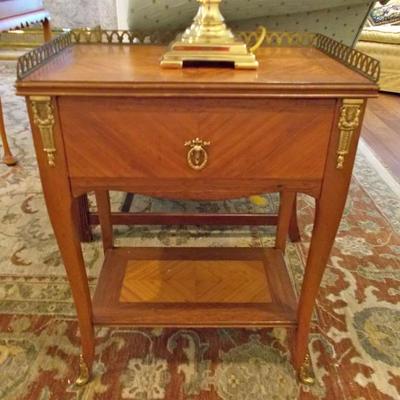 French style ormolu side table $295
19 X 12 1/2 X 26