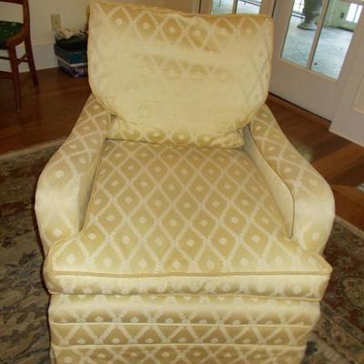 Silk upholstered arm chair $295
4 available