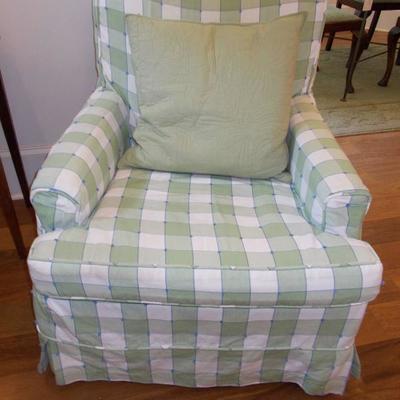Slip covered chair $120