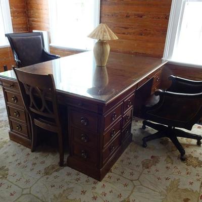 Antique Large Desk for 3 people.  Measures approx. 73