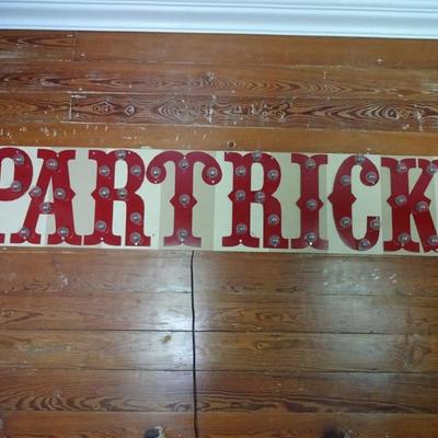 Neon Patrick Sign - approx. 68