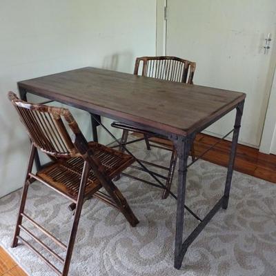 Wood & Metal Table - approx. 50