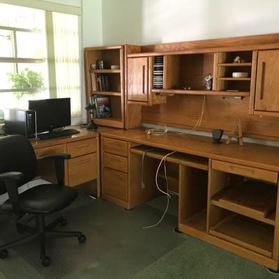 Office furniture and Dell windows 10 computer 