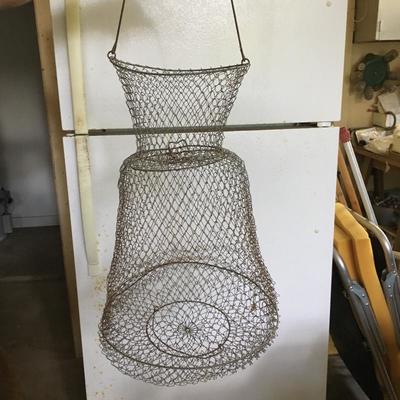 Old round fish basket