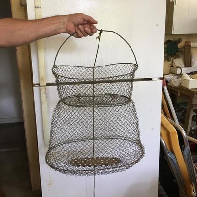 Old oblong fish basket