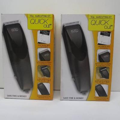Lot of 2 10 pc quick cut haircutting kit