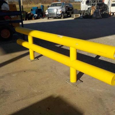 HEAVY safety yellow steel barrier
