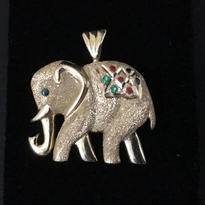 14 kt Elephant Necklace