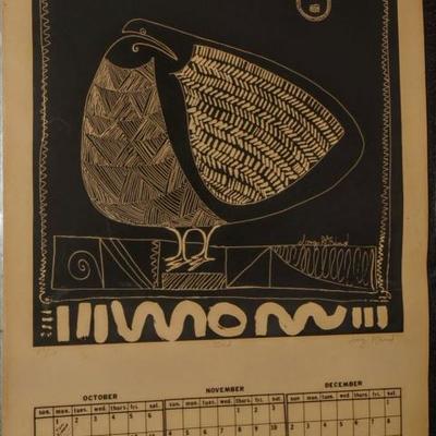 DOUG DeLIND 5 PAGE 1979 CALENDAR EACH PAGE IS POSTER SIZE 36" x 24" AND EACH PAGE IS SIGNED AND NUMBEREDÂ 