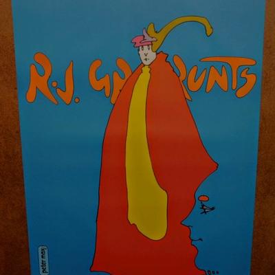 ORIGINAL 1960's PETER MAX 36" x 24 SIGNED POSTERÂ 