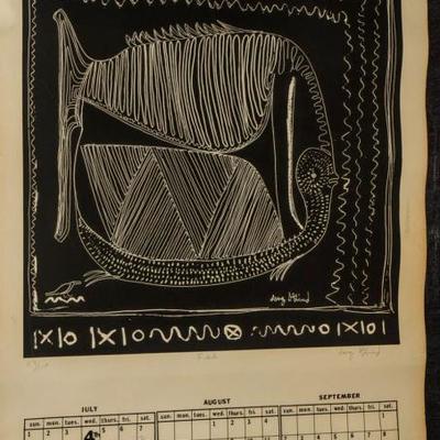 DOUG DeLIND 5 PAGE 1979 CALENDAR EACH PAGE IS POSTER SIZE 36" x 24" AND EACH PAGE IS SIGNED AND NUMBEREDÂ 