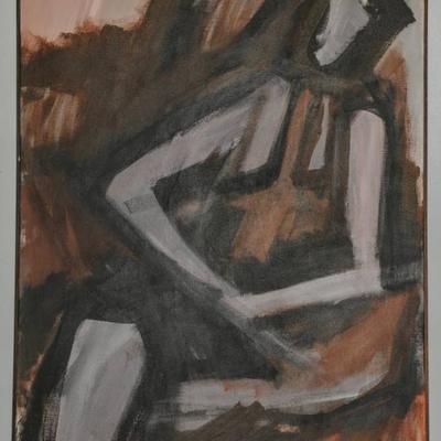 c 1960's CHRIS TRIOLA ACRYLIC ON CANVAS PAINTINGÂ Â 