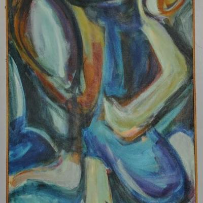 c 1960's CHRIS TRIOLA ACRYLIC ON CANVAS PAINTINGÂ Â 