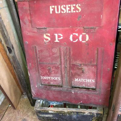 Southern Pacific Railroad Caboose Fusee, Torpedo & Matches Cabinet