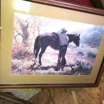 Cowboy & Horse Photo Art