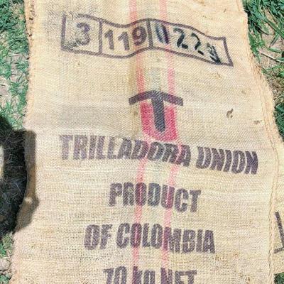 Trilladora Union Product of Colombia Coffee Burlap Sack