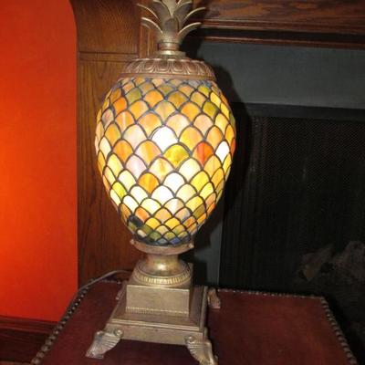 Beautiful stained glass pineapple lamp